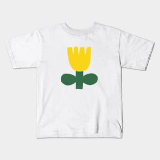 Bold yellow flower Kids T-Shirt